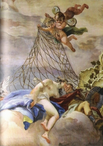 Venus y Marte sorprendidos en la red de Vulcano de Cedini, Palacio Emo, Padua