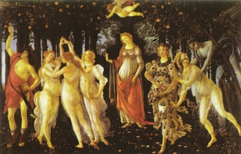 "La Primavera", Sandro Botticelli, Galeria de los Uffizi, Florencia